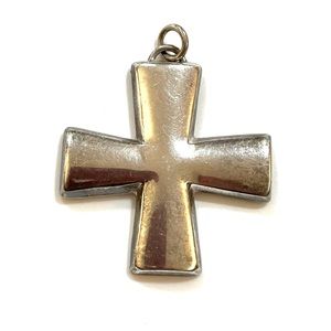 Signed - BARRA, Vintage Sterling Silver Crucifix / Cross Pendant